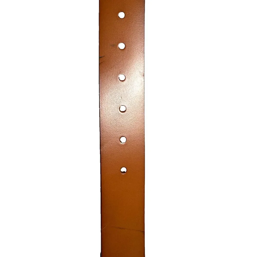 Vtg American Eagle Outfitters AEO Tan Beige Leather Belt Size 26 X-Small Brass